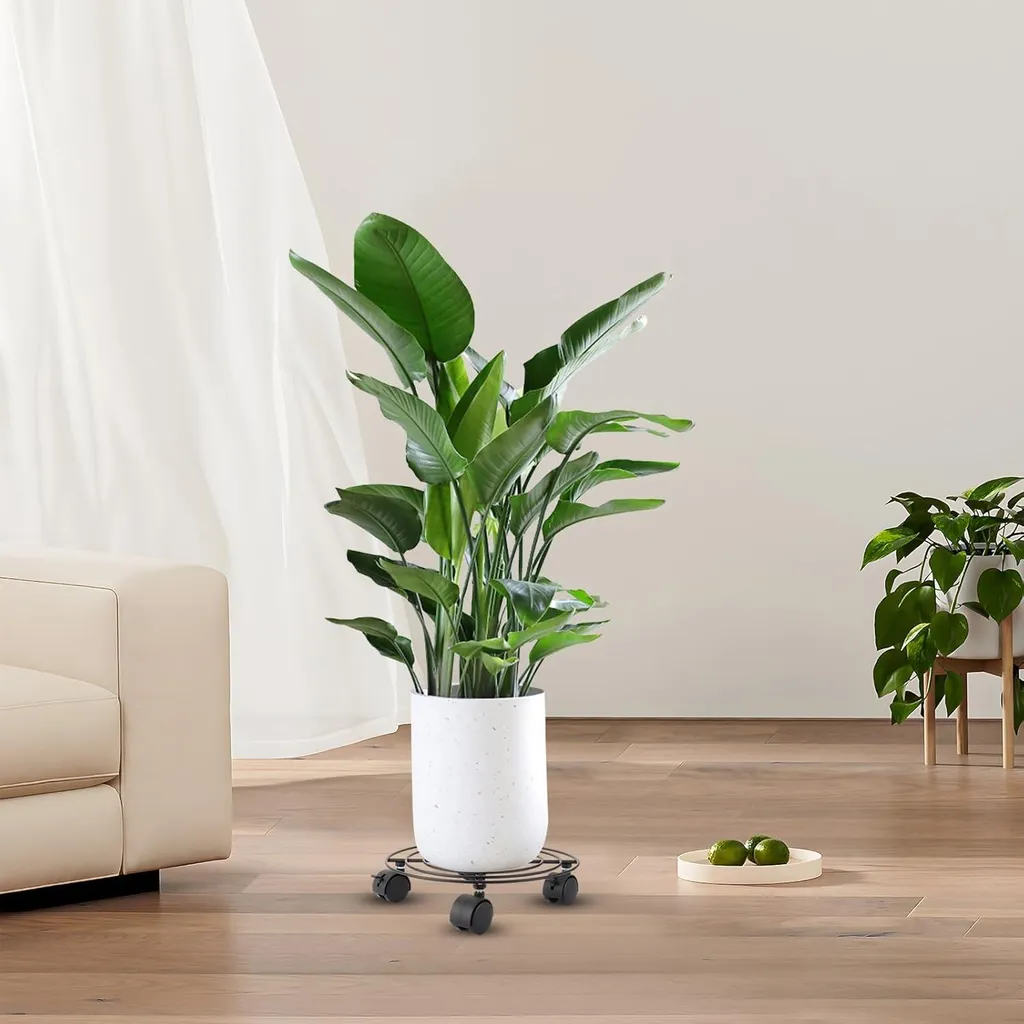 Support de plante à roulettes 27cm résistant aux intempéries - 4 pcs - 2