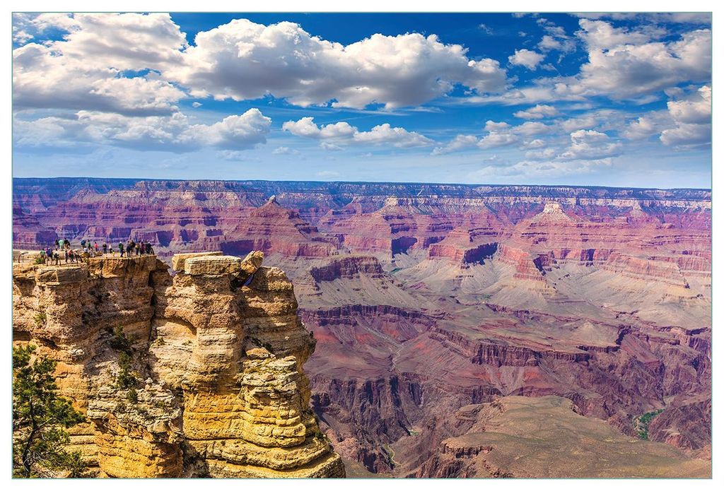 Wallario Küchenrückwand selbstklebend, Größe: 90 x 60 cm, Motiv: Felsenschlucht im Grand Canyon Park Arizona | Spritzschutz | abwischbar | pfle...