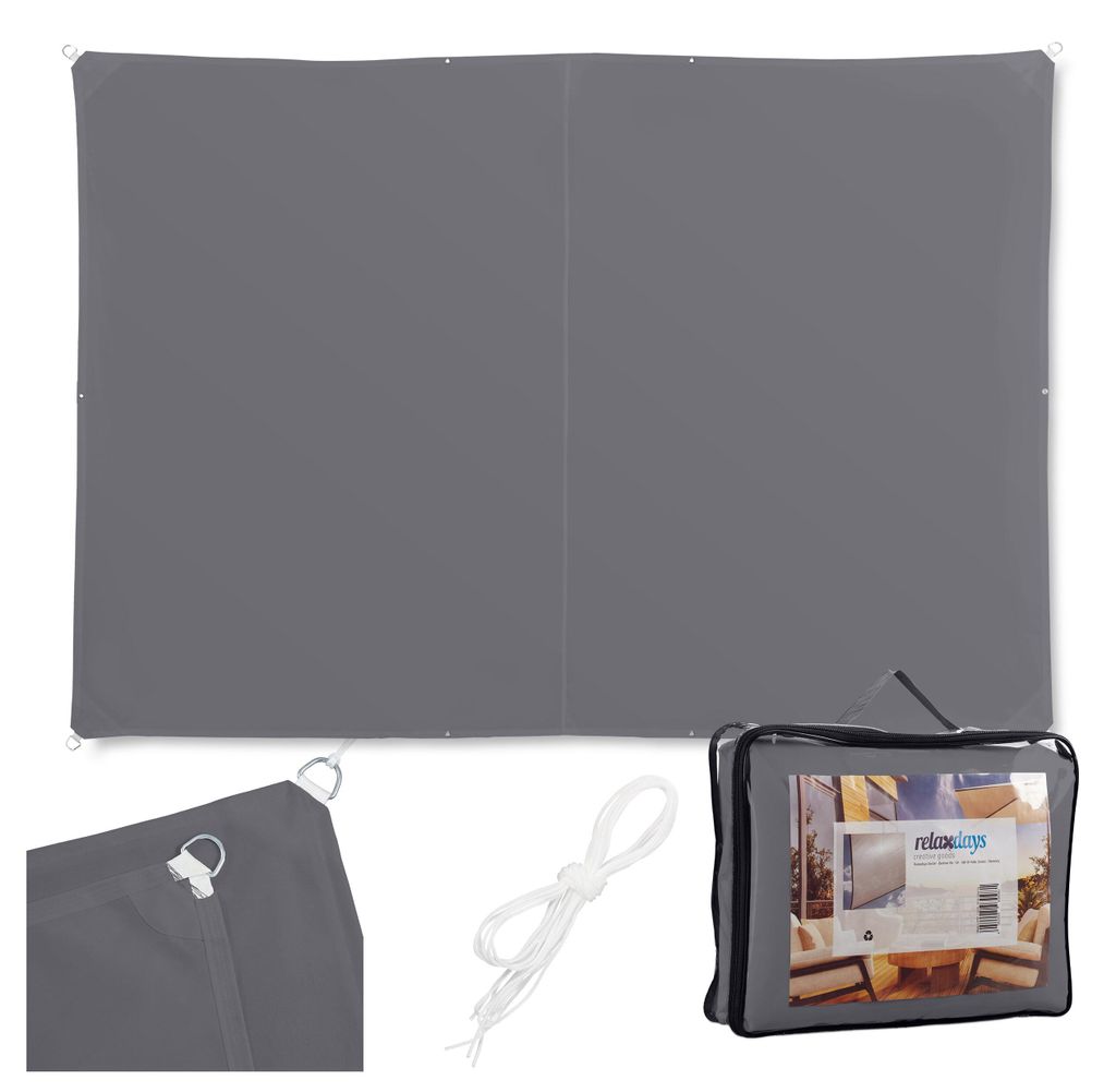 Tenda da sole rettangolare Relaxdays, idrorepellente, Immagine del prodotto 