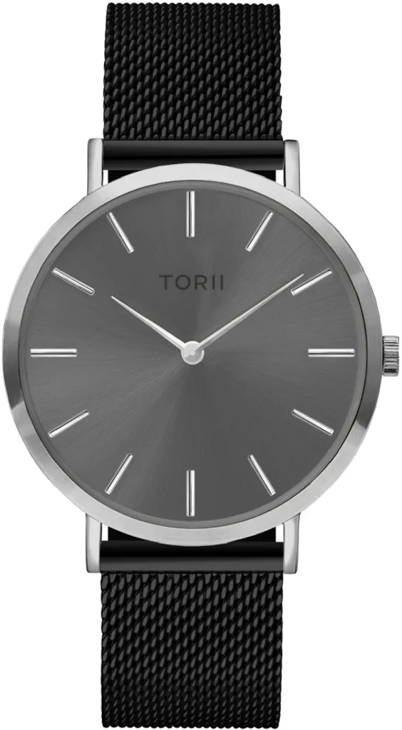 Montre TORII S38BM.AS classique noire : Élégance et lisibilité mixe