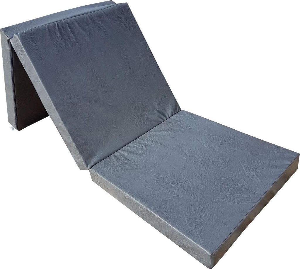 Materasso pieghevole skai 195x65x8 cm grigio, 3 parti, Immagine del prodotto 
