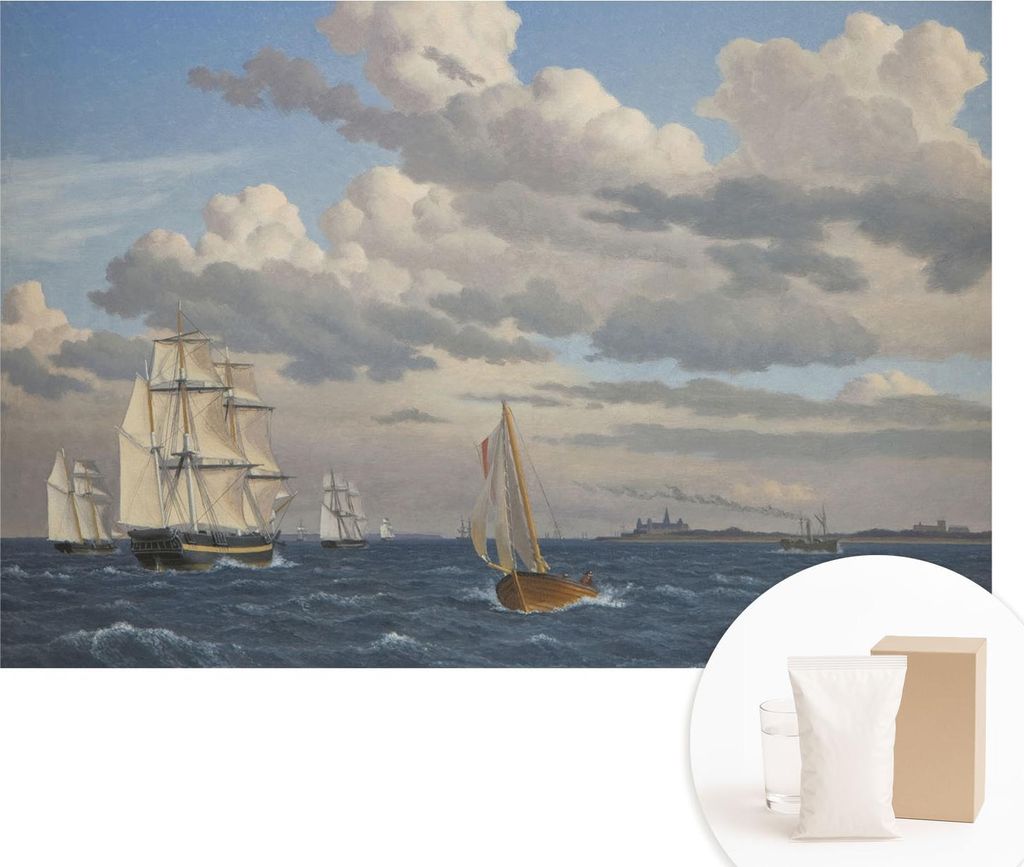 Fototapete - Wandbilder für Wohnzimmer - 104x70 cm - Dekorative Wandfolie - Modernes Design für Wanddekoration - Tapeten für Innenräume - Seeab...