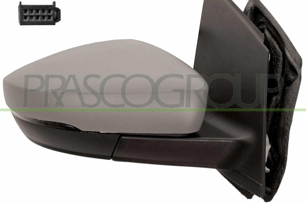 PRASCO VG0237145P Außenspiegel Seitenspiegel Rechts für VW Polo Schrägheck (6R1, 6C1) Grundiert Elektrisch