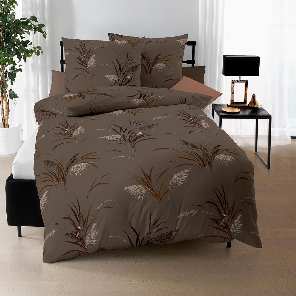 Kaeppel Interlock Jersey Bettwäsche Swing mocca 135x200 cm + 80x80 cm