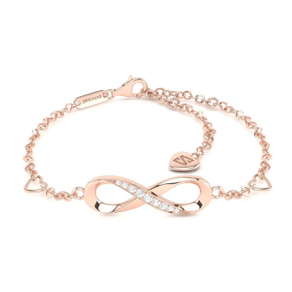 Bracciale Infinito SERASAR Argento 925 Rosa | Gioielleria Classica