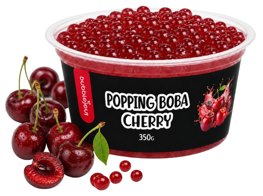 BubbleJoy Popping Boba Kirsche 350 g Fruchtperlen für Produktbild 