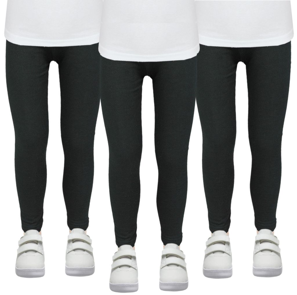 TupTam Mädchen Leggings Herbst Leggins Winterleggings Thermoleggins 3er Pack, Farbe: Schwarz, Größe: 164