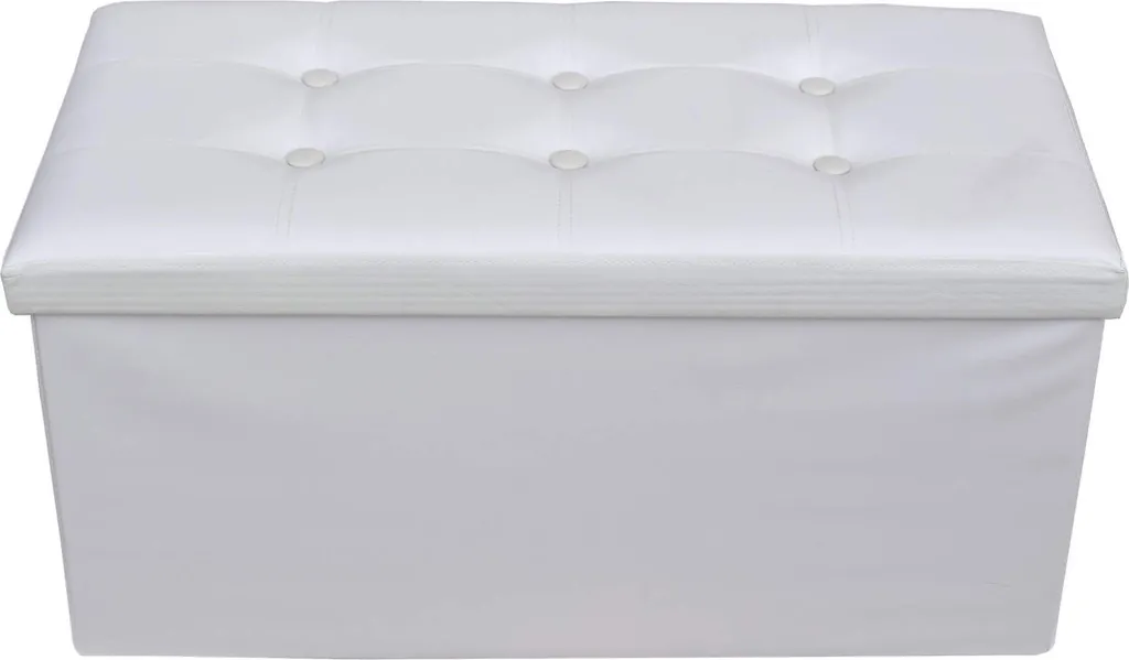 Pouf Blanc Gain de Place : Rangez et Asseyez-vous avec Style et Confort
