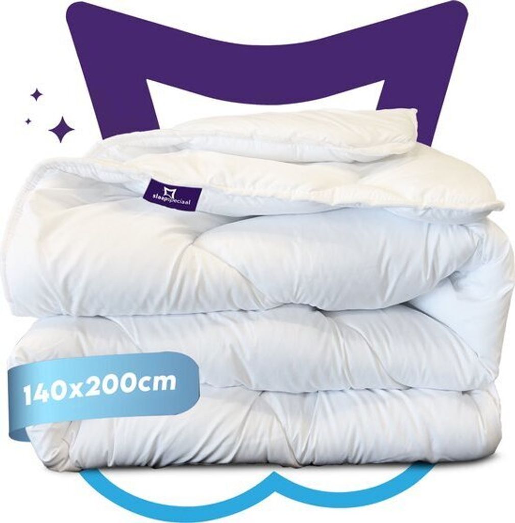 Bettdecke Ganzjahres 140x200 - Essential White Series | Einzelbettdecke - Anti Allergien - Ultra Weich - Hotel qualität Bettdecke