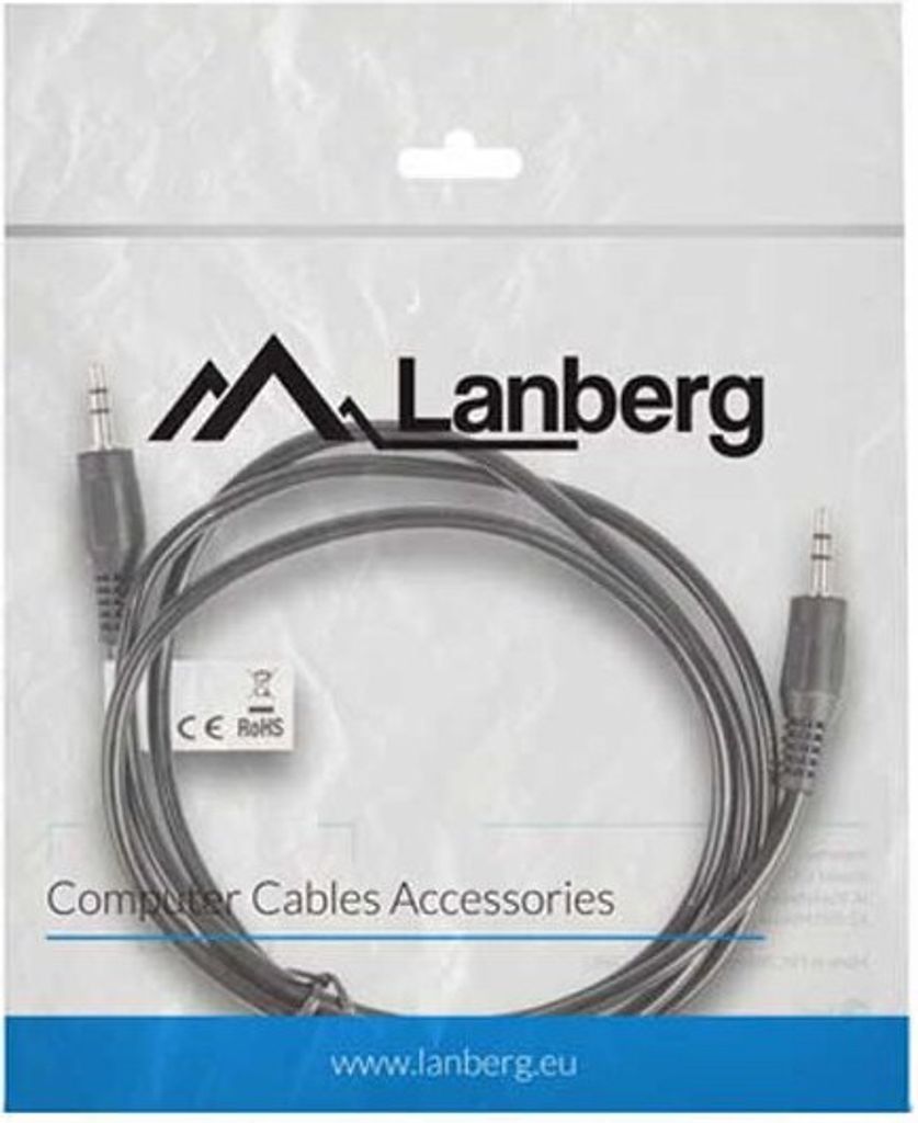 Verlängerungskopfhörerkabel (3,5 mm) Lanberg Schwarz Produktbild 