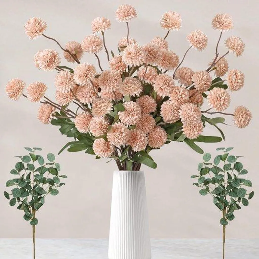 Fleurs Artificielles Roses de Qualité - Lot de 12 Tiges Décoratives