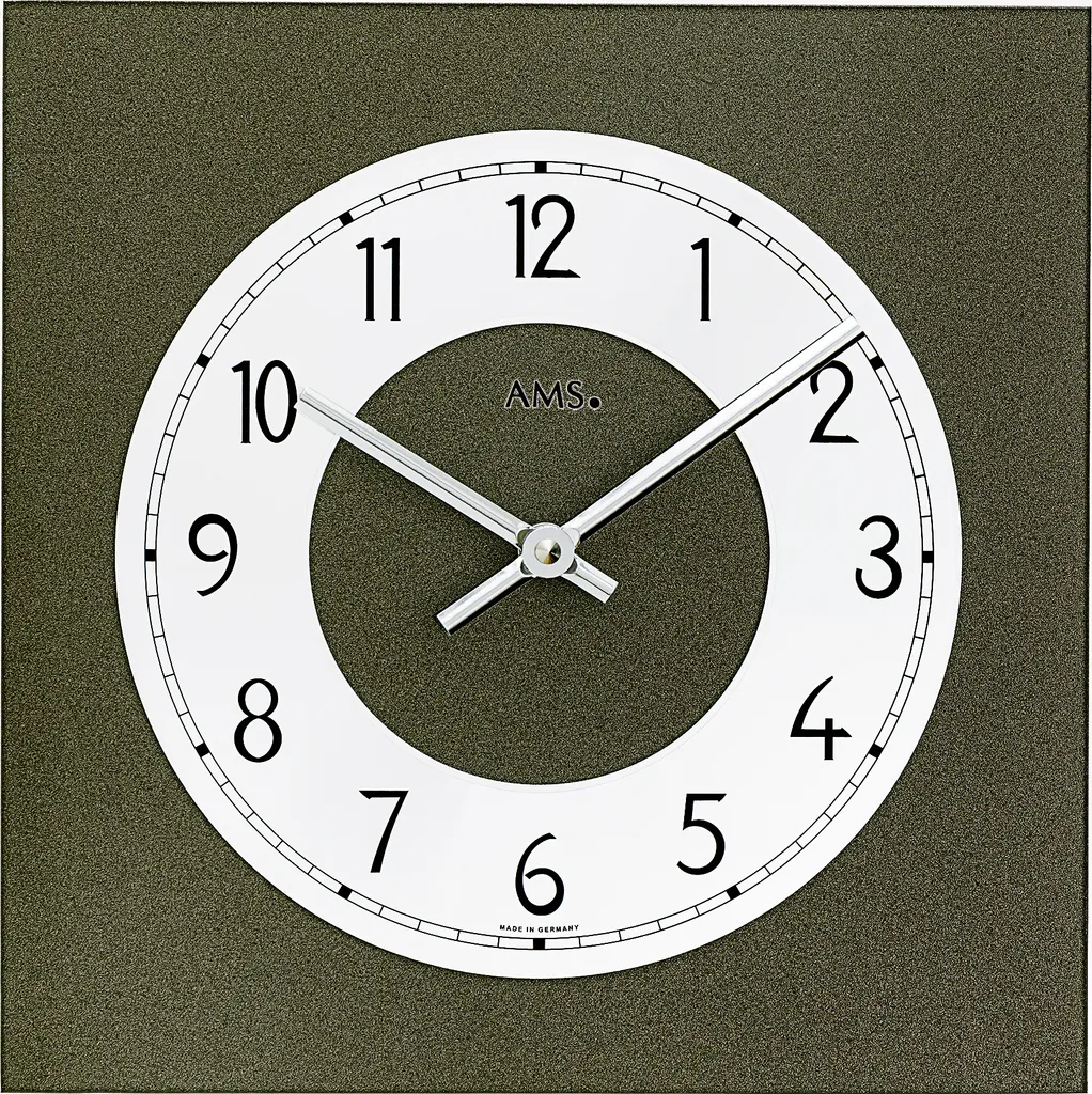 Orologio AMS 9683 Design Quadrato Vetro Minerale - Arredamento Moderno