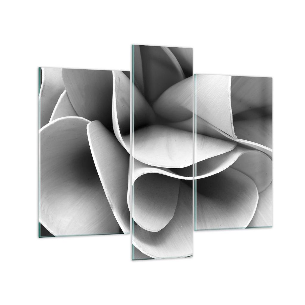Bilder auf glas - 3 Teile - Material Ornament Stück - 95x80cm - Glasbilder - Wandbilder - Bilder - zum Aufhängen bereit - Wanddekoration aus Glas...