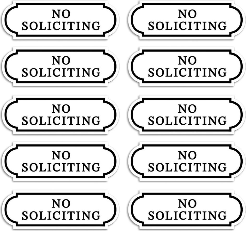 10 Stück kleine Schilder mit der Aufschrift „Keine Werbung“, selbstklebende Aufkleber, wasserdicht, PVC, lichtbeständig, keine Werbung, Aufkl...