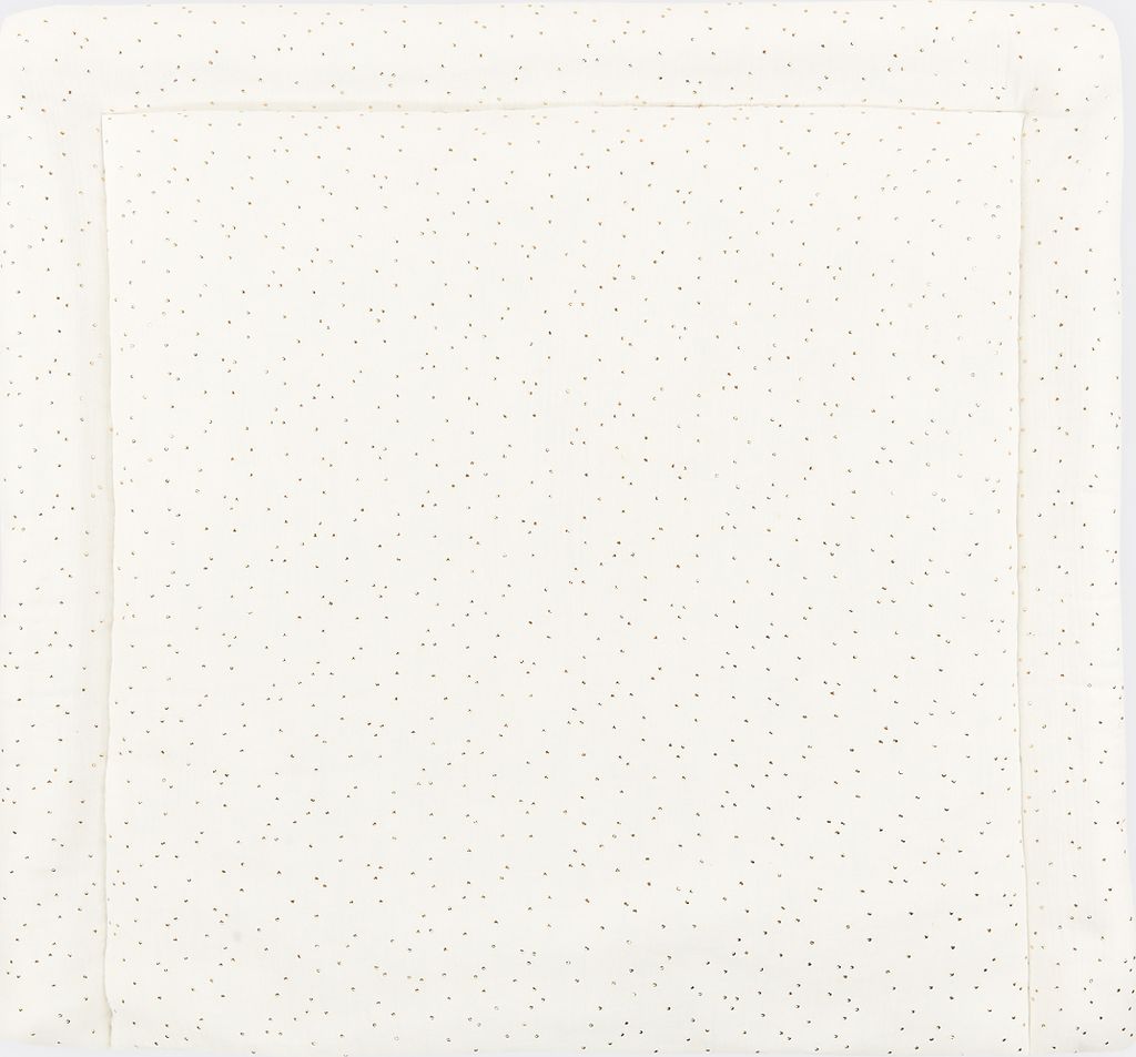 KraftKids Wickelauflage Musselin goldene Punkte auf Weiß 75x70 cm (BxT)