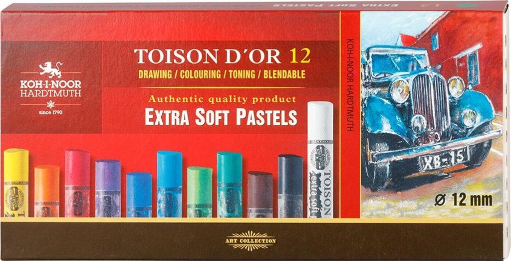 KOH-I-NOOR Set of Artist's Extra Soft Pastels Trockenpastellset 12 stk