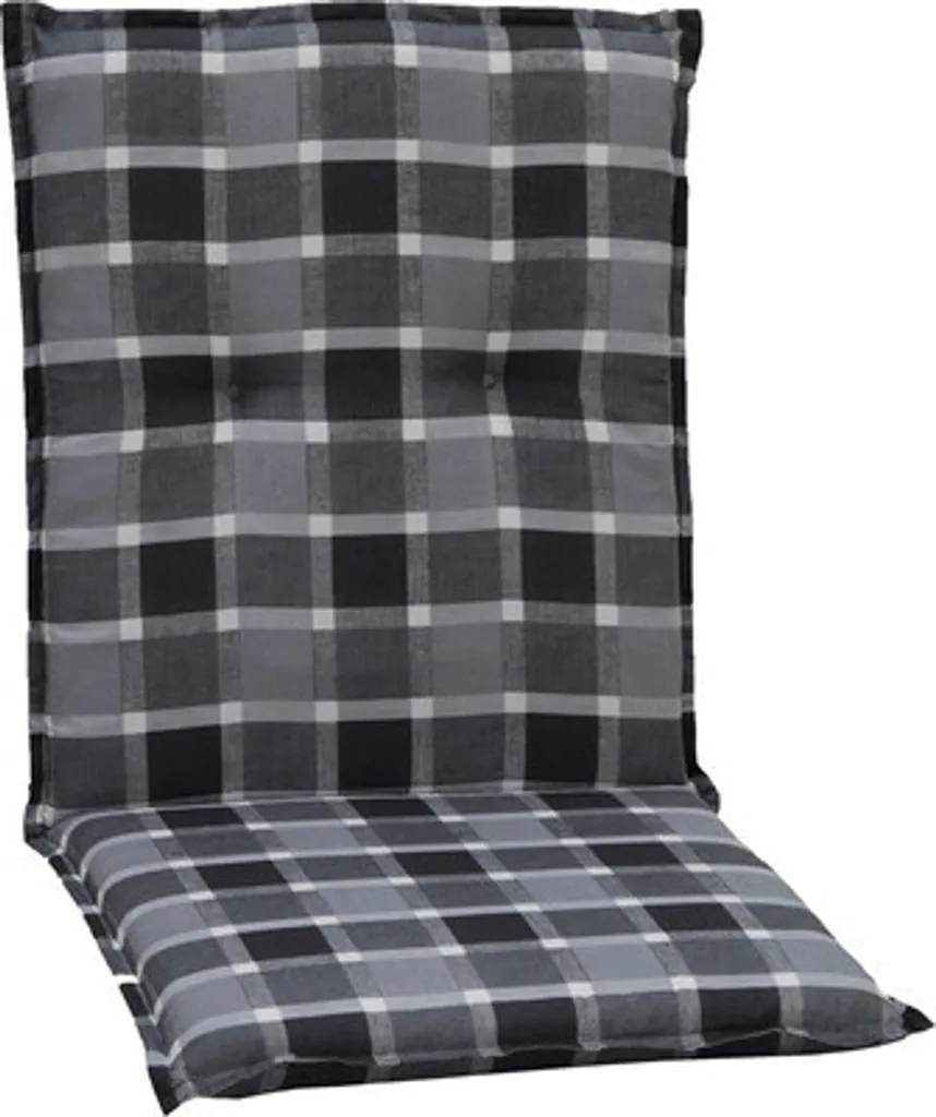 beo Belgrad M650 Coussin de Fauteuil de Jardin Karo Gris et Anthracite