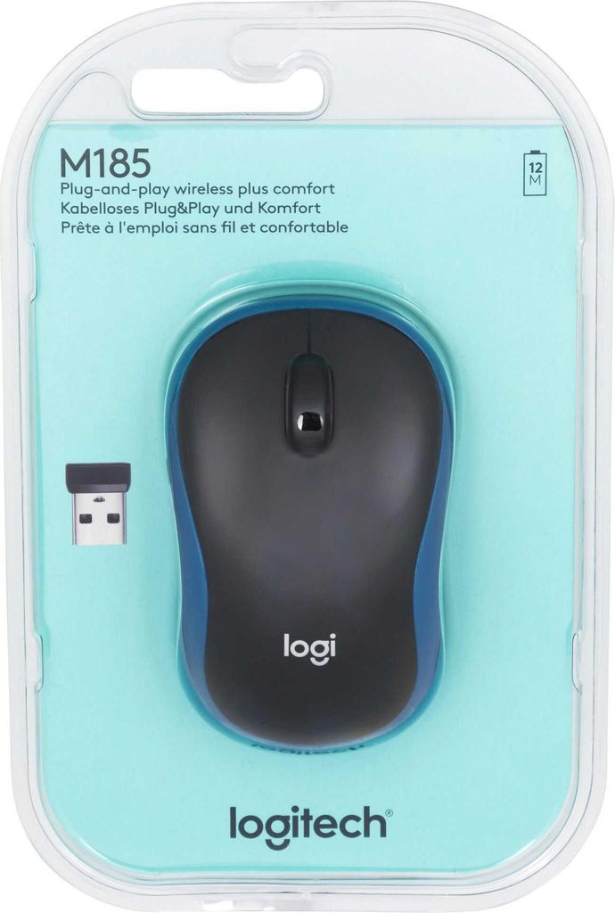 Logitech M185 - Mysz - optyczna - bezprzewodowa - 2,4 GHz - Zdjęcie produktu 