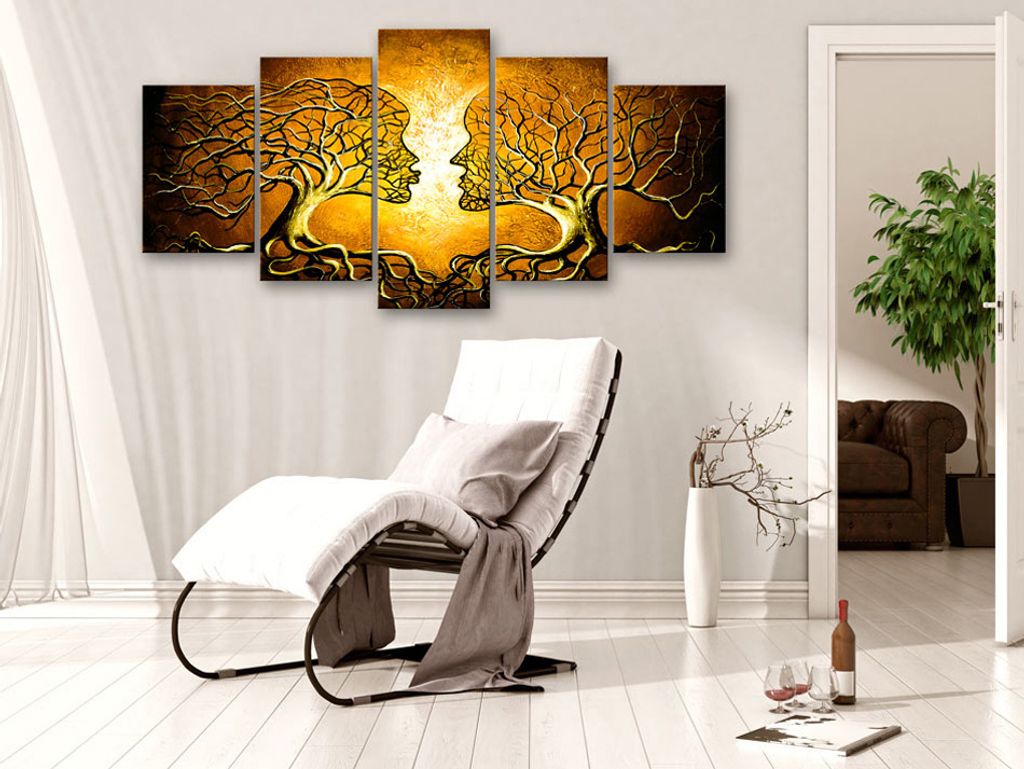 ABSTRAKT BÄUME Acrylglasbild Modern Wandbild Glasbilder Bilder b-A-0341-k-m