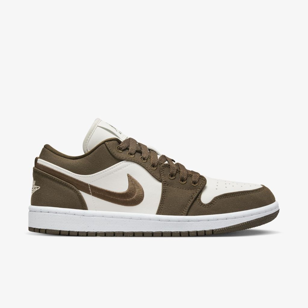 Nike Air Jordan 1 Low SE White Light Olive Brown - EU 38,5