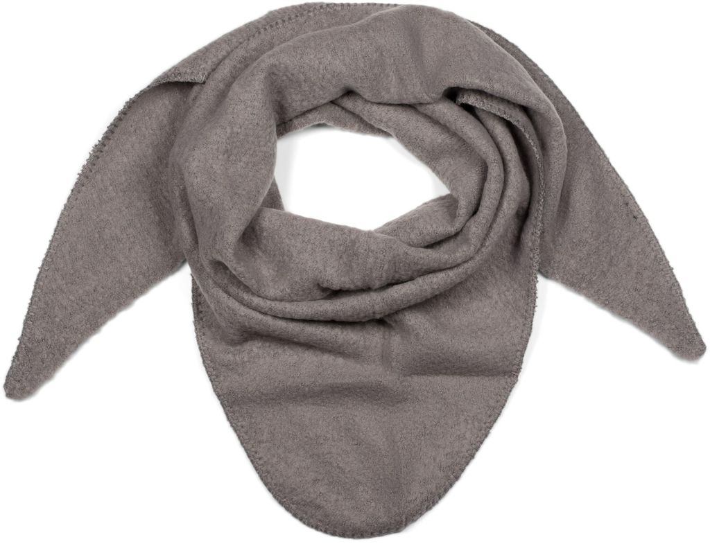 styleBREAKER Damen Großer Strick Dreieck Schal einfarbig meliert | Weiches warmes Winter Dreiecktuch | Strickschal aus Viskose Wolle für kuschlig...