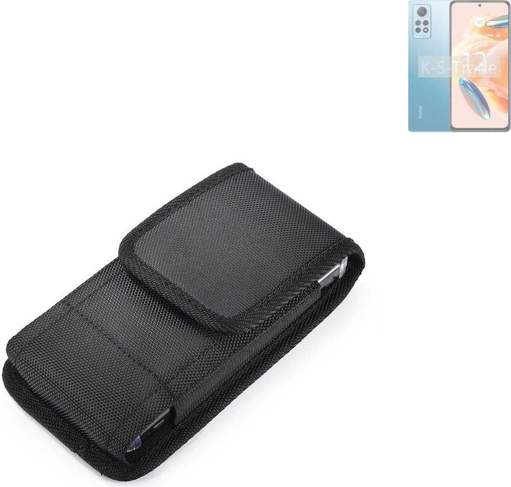 Holster Gürteltasche kompatibel mit Xiaomi Redmi Note 12 Pro 4G Holster Gürtel Tasche wasserabweisend Handy Hülle Schutz Hülle Outdoor schwarz