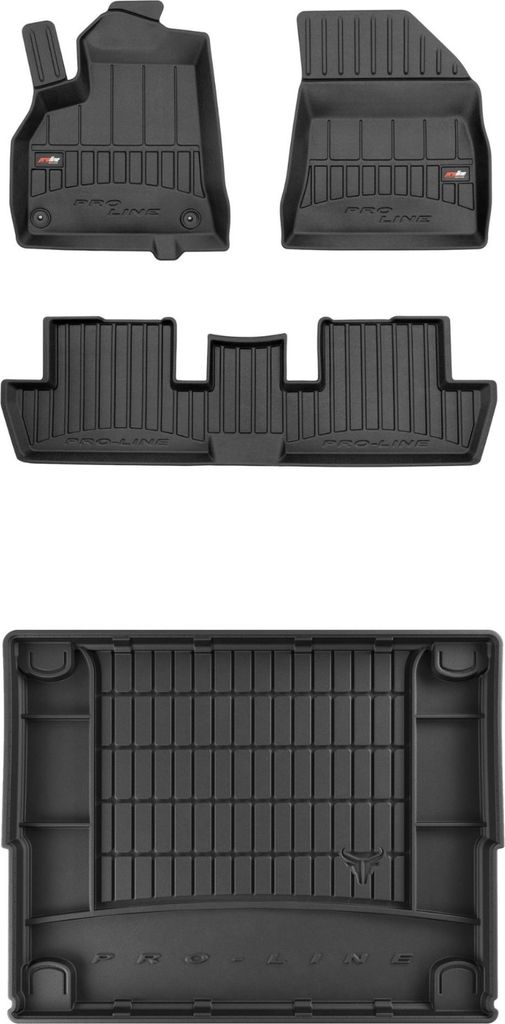 FROGUM Gummimatten Auto Fußmatten + Kofferraummatte für Peugeot 3008 I 2009-2016