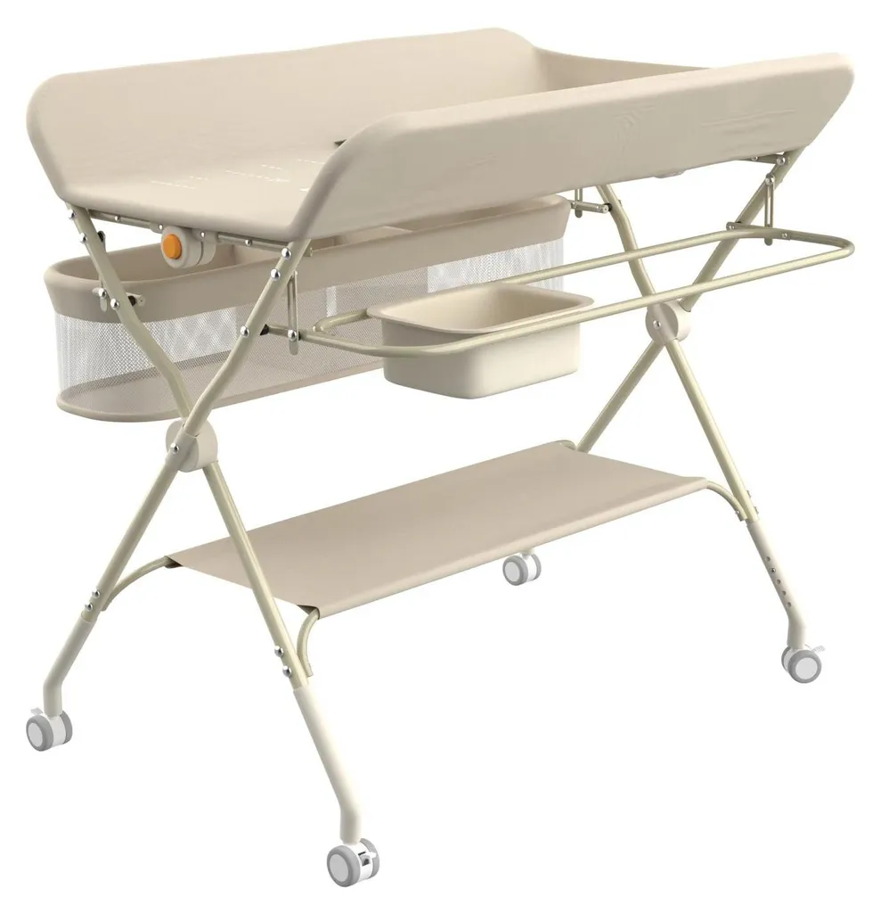 Table à langer réglable en hauteur 91cm pliable avec panier de soin