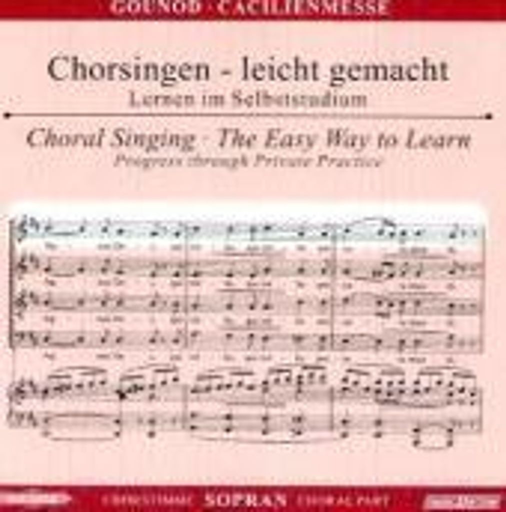 Cäcilienmesse, Chorstimme Sopran, 1 Audio-CD