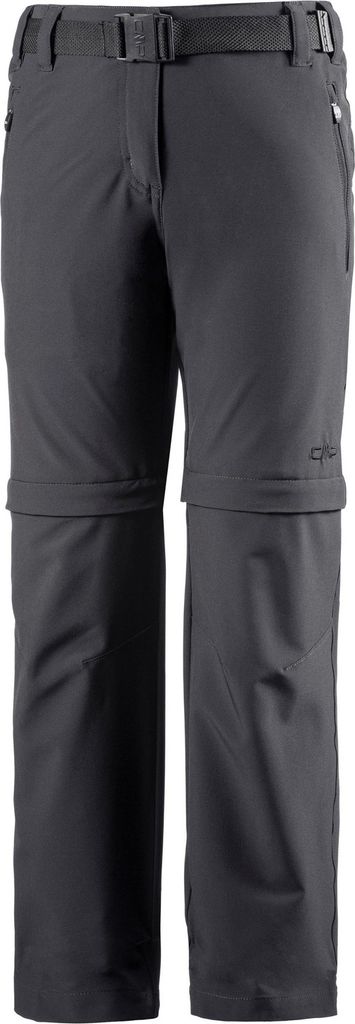 Cmp Girl Pant Zip Off 011P Antracite-Nero 128