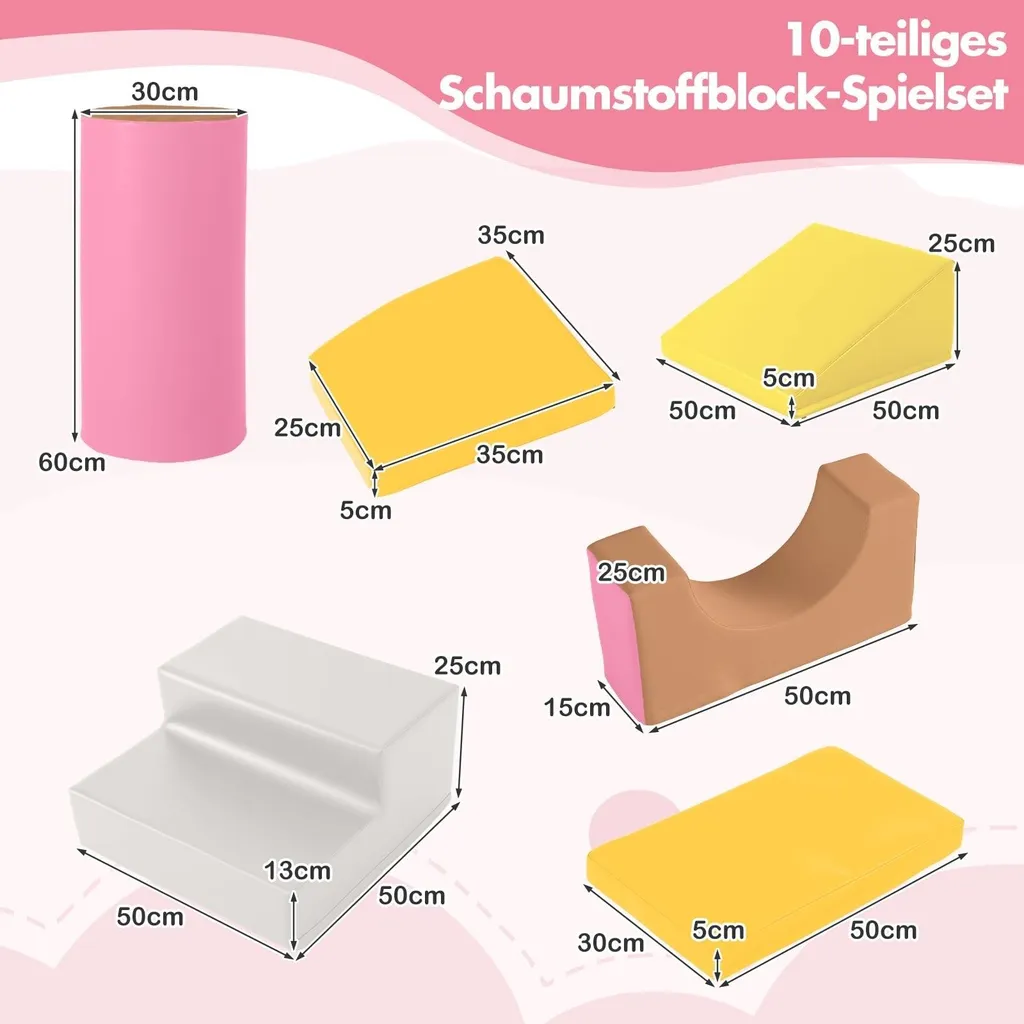 Module de Psychomotricité Intérieur pour Enfant - Set de 10 Blocs Mous - 2