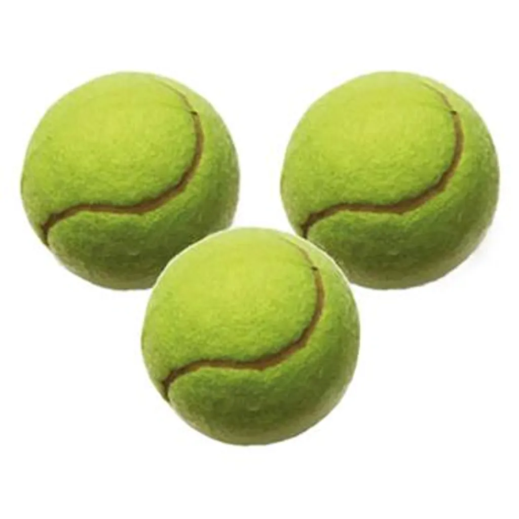Idena lot de 3 balles de tennis jaune et vert haute visibilité