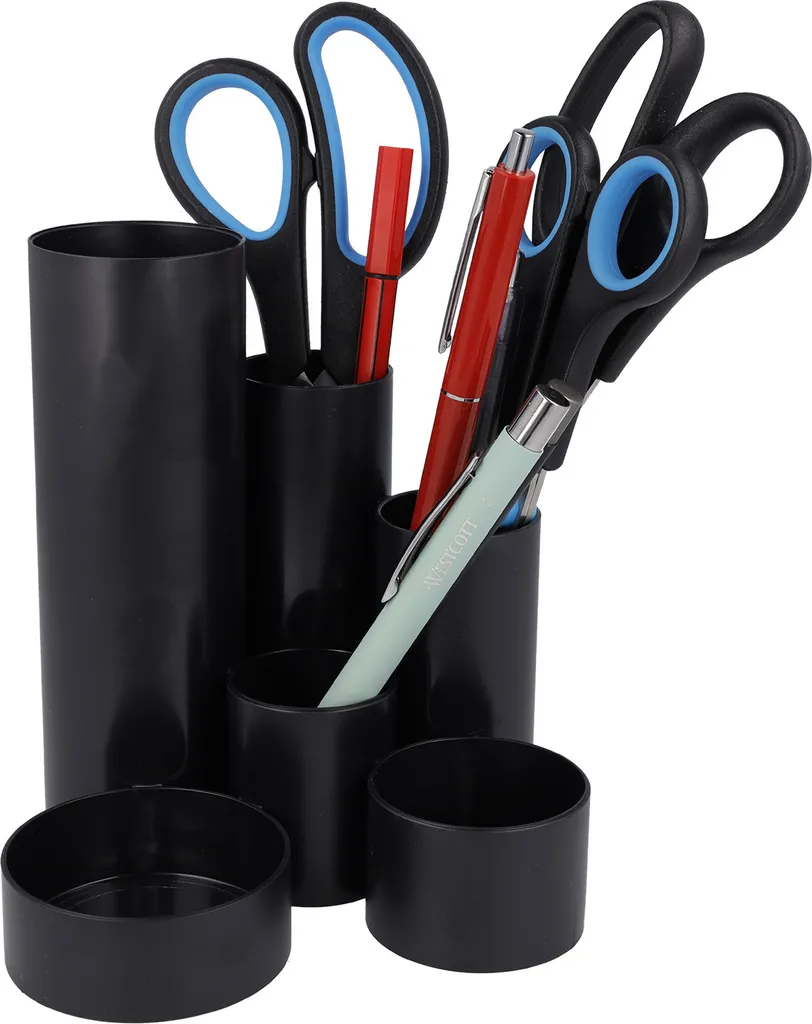 Portapenne Nero Eco Blu Angel - Organizer Scrivania per Studenti