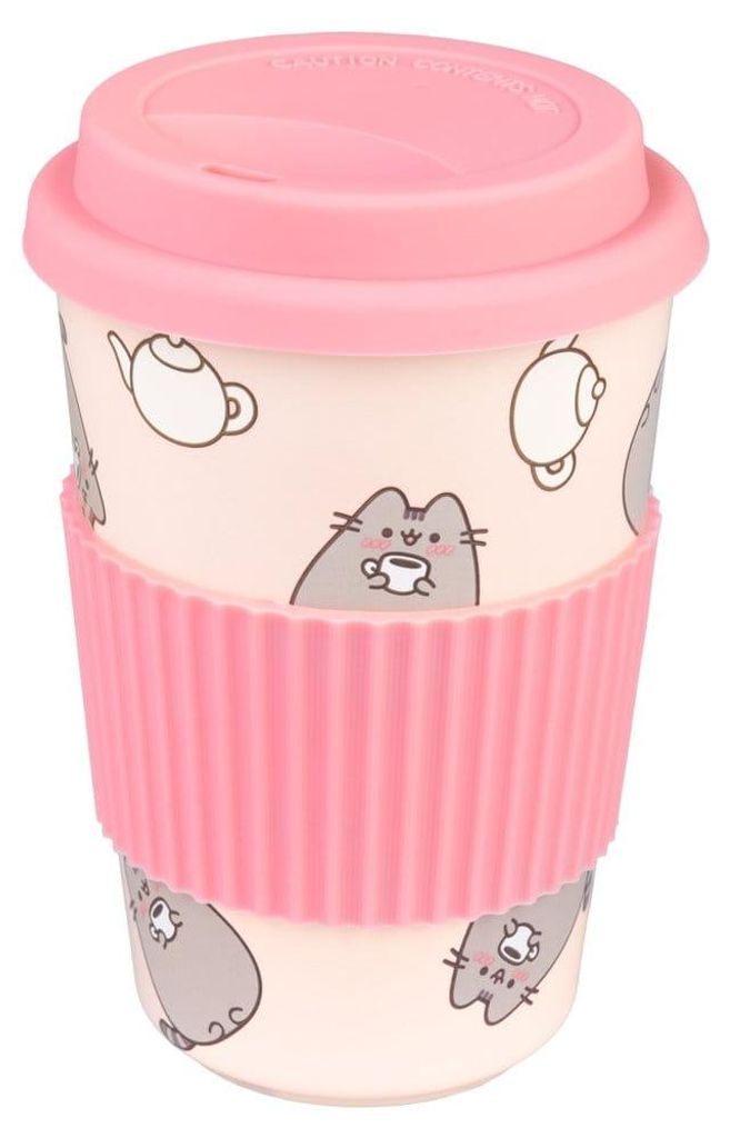 Taza de cerámica con tapa de Pusheen, 400 ml Imagen del producto 