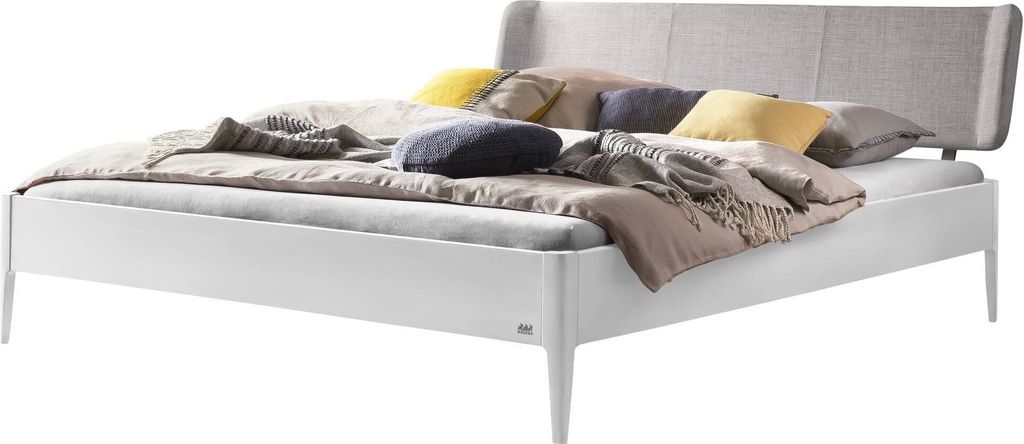 Hasena Lounge Pienza Bettgestell Massivholz Kopfteil gepolstert