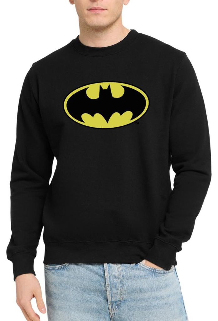 Spreadshirt DC Comics Batman Original Logo Uni Pullover, 3XL, Schwarz