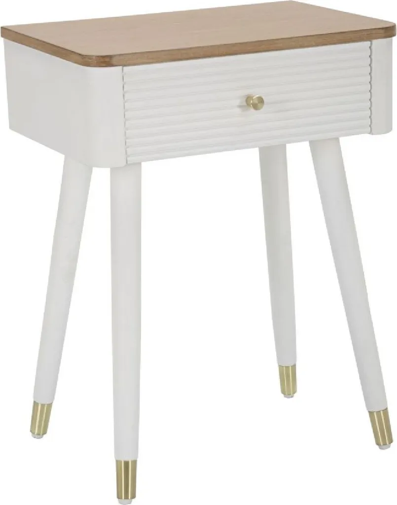 Table de chevet Matera 45x32x62 cm meuble de nuit bicolore en bois