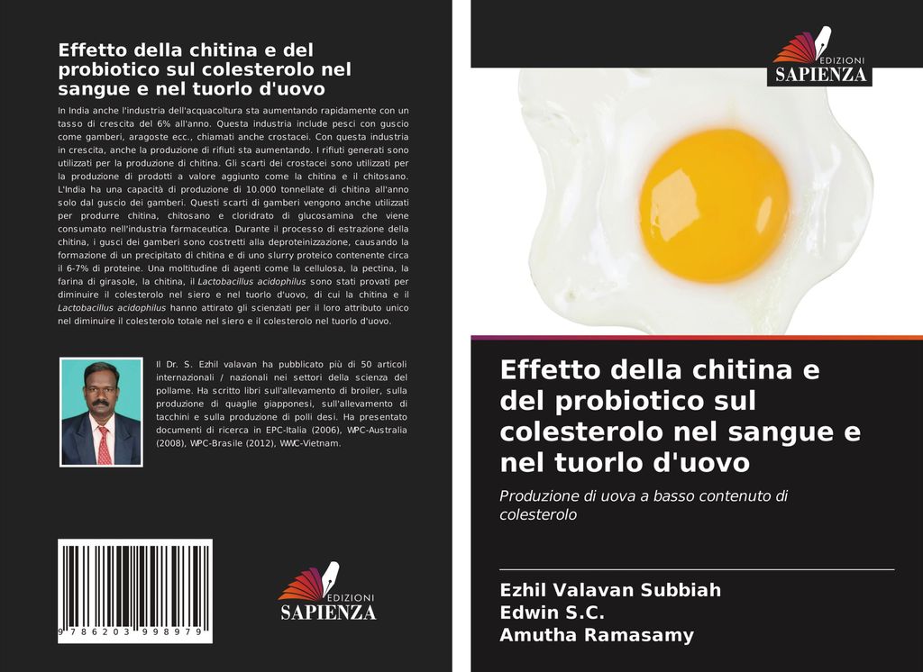 Effetto della chitina e del probiotico sul colesterolo nel sangue e nel tuorlo d'uovo