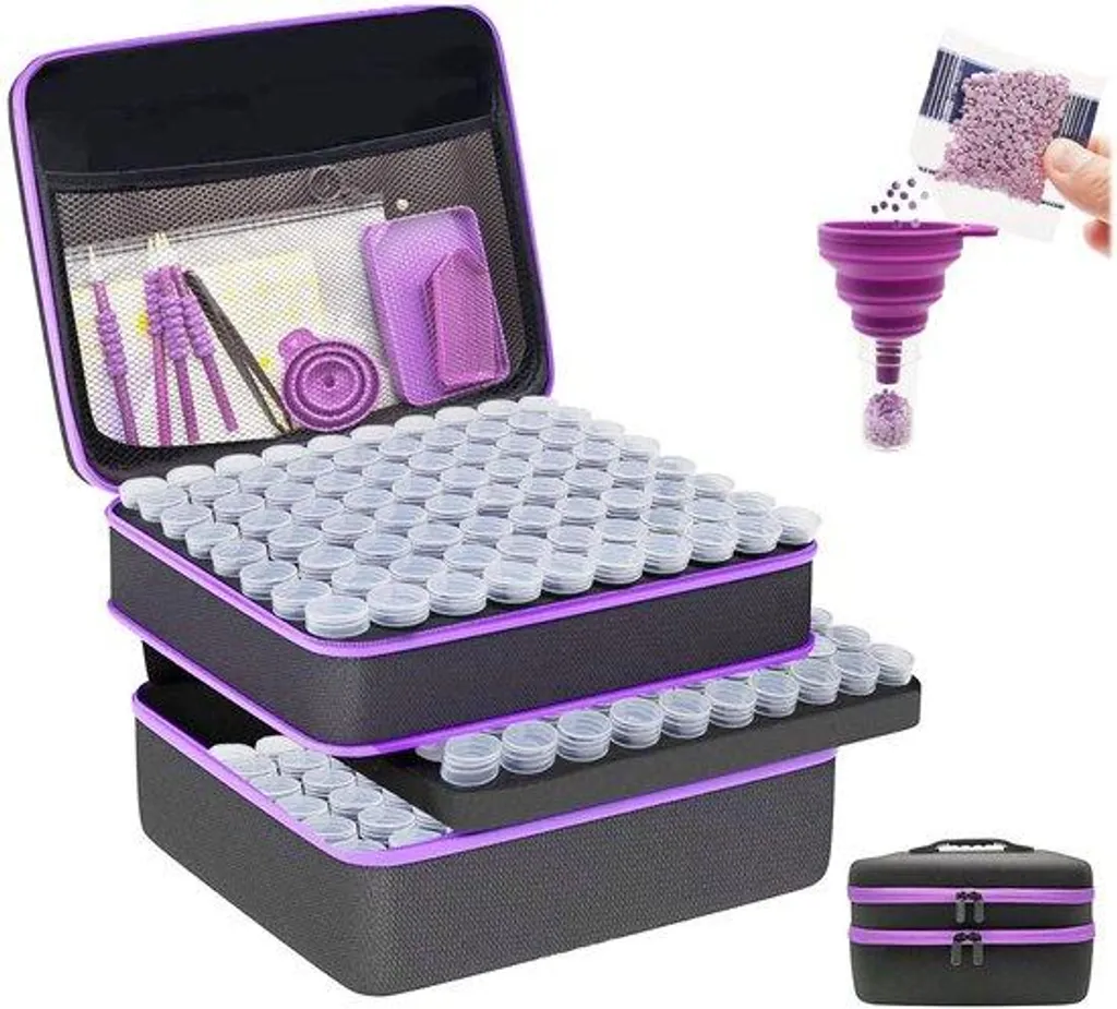 Fini les Perles Perdues : Kit Peinture Diamant 240 Slots de Stockage