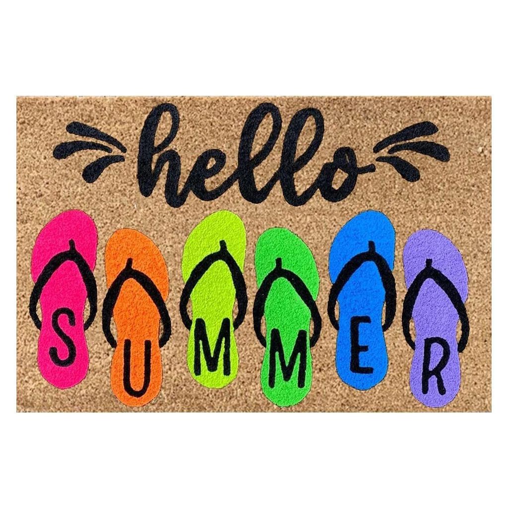 Floor Teppich Anti-Rutsch Herbst verhindern leicht zu reinigende kurze Velvet 40x60 cm Blumenmuster Sommer Willkommens Fußmatte Wohnkultur-A