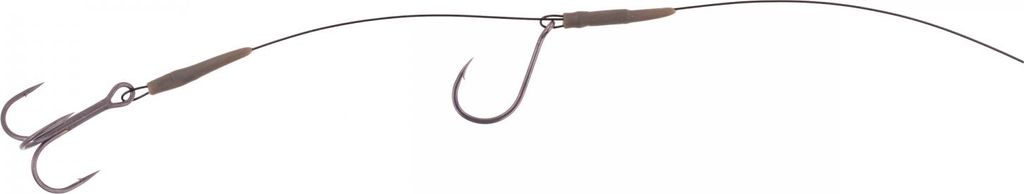 Zeck DB Single Hook & Treble Rig - Stahlvorfach, Produktbild 