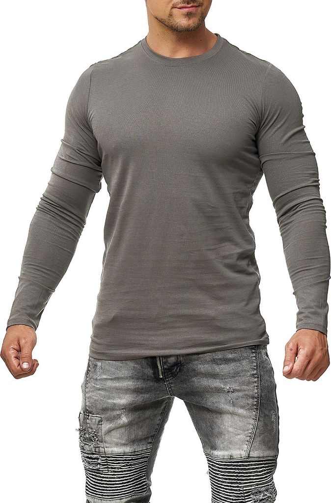 Mivaro Herren Langarmshirt Basic aus 100% Baumwolle – Longsleeve T-Shirt Langarm Regular Fit - atmungsaktiv - bis 5XL - ideal für Arbeit & Freizeit