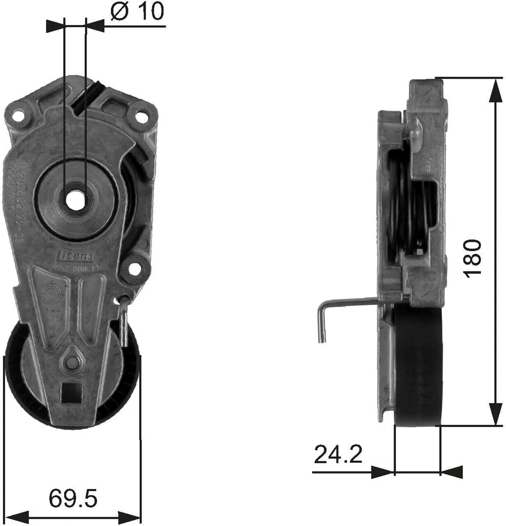 Galet Tendeur Courroie Accessoires pour Mini R52 R50 R53 Gates T38405 OE