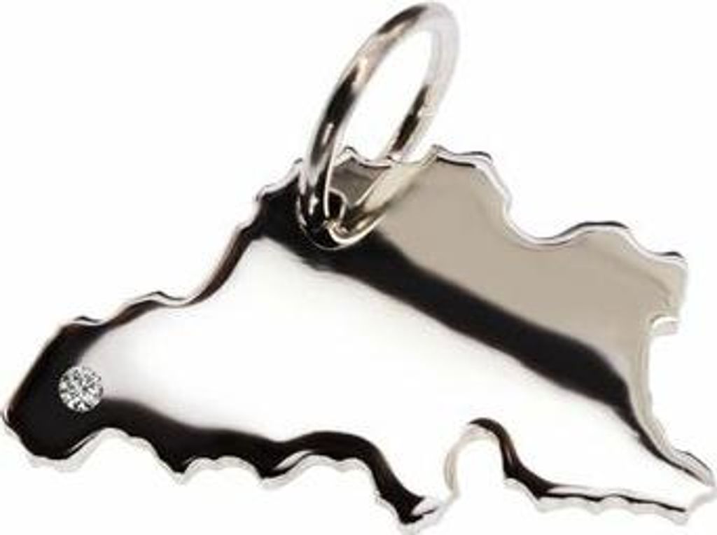 Belgien Anhänger mit Brillant 0,015ct am Wunschort 925 Silber