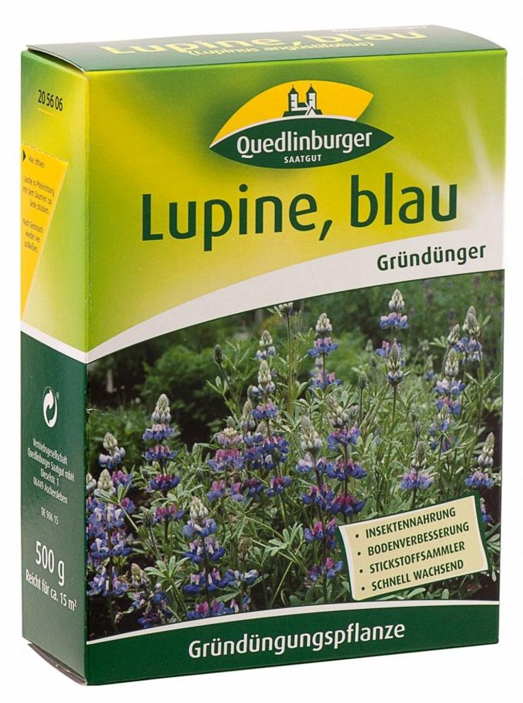 Lupine blau, 500 g | Lupinensamen von Quedlinburger Produktbild 