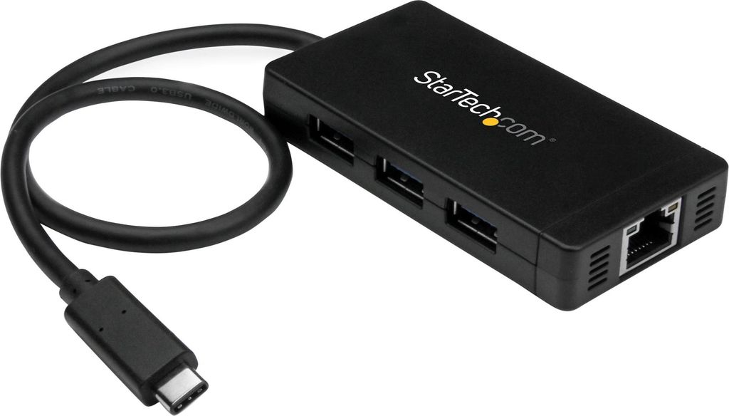 StarTech 3 Port USB 3.0 Hub mit USB-C und Gigabit Ethernet