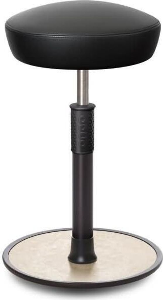 Sitz- Stehhocker Free Tall Hutsitz Boxmark Leder schwarz schwarz /cremeweiß.