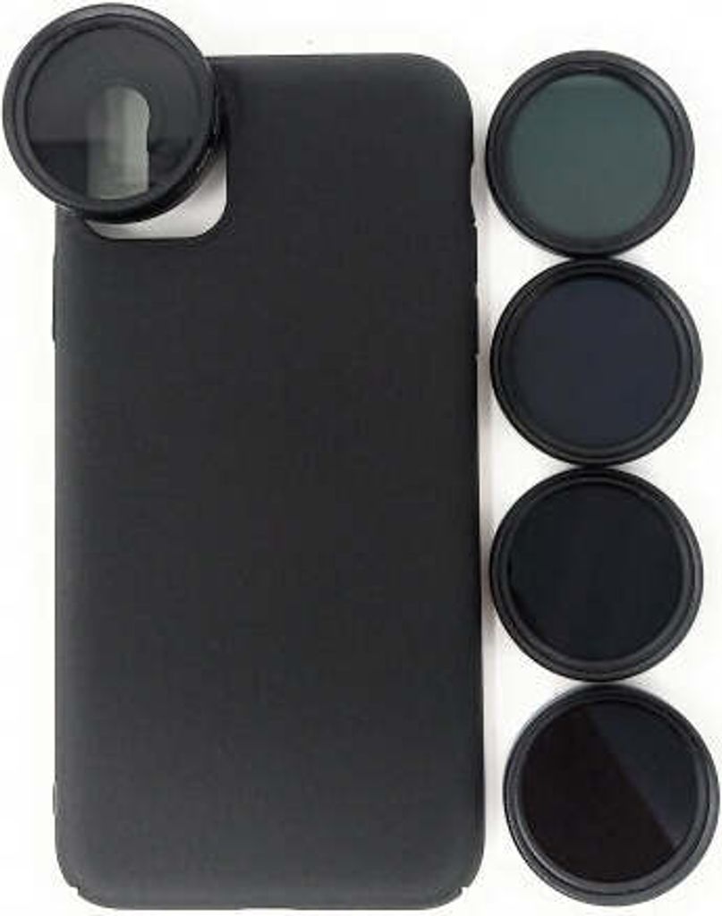 SYSTEM-S ND Filter 37 mm Set Neutraldichtefilter Graufilter Hülle für iPhone 11 Pro Max