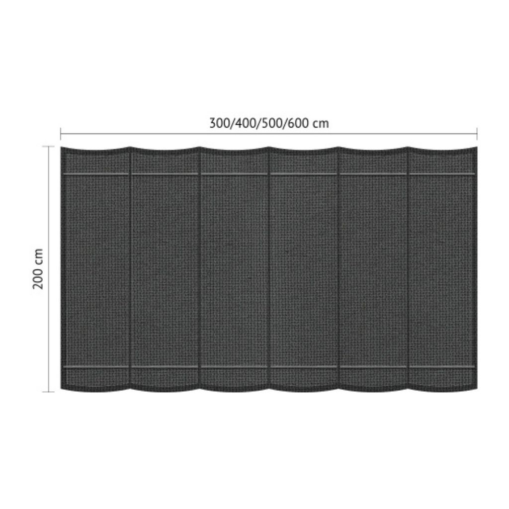 SHADOW COMFORT 2 x 4 m Faltsonnensegel Sonnensegel Carbon Black