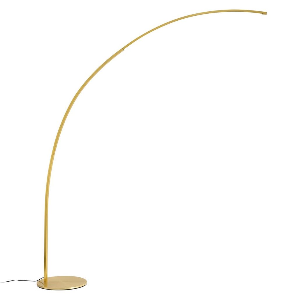 Moderner Bogenlampe Messing inkl LED mit Touch Dimmer Arlow